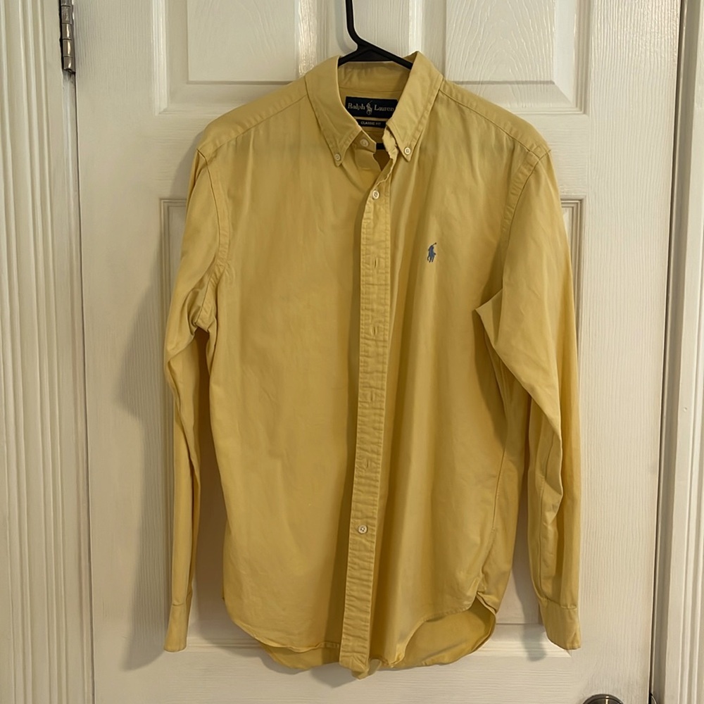 Men’s Pale Yellow Ralph Lauren Polo Oxford Shirt